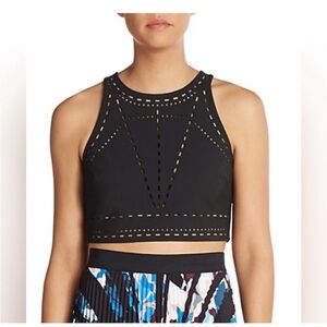 Elizabeth and James Upton Laser Cut Crop Top- XS